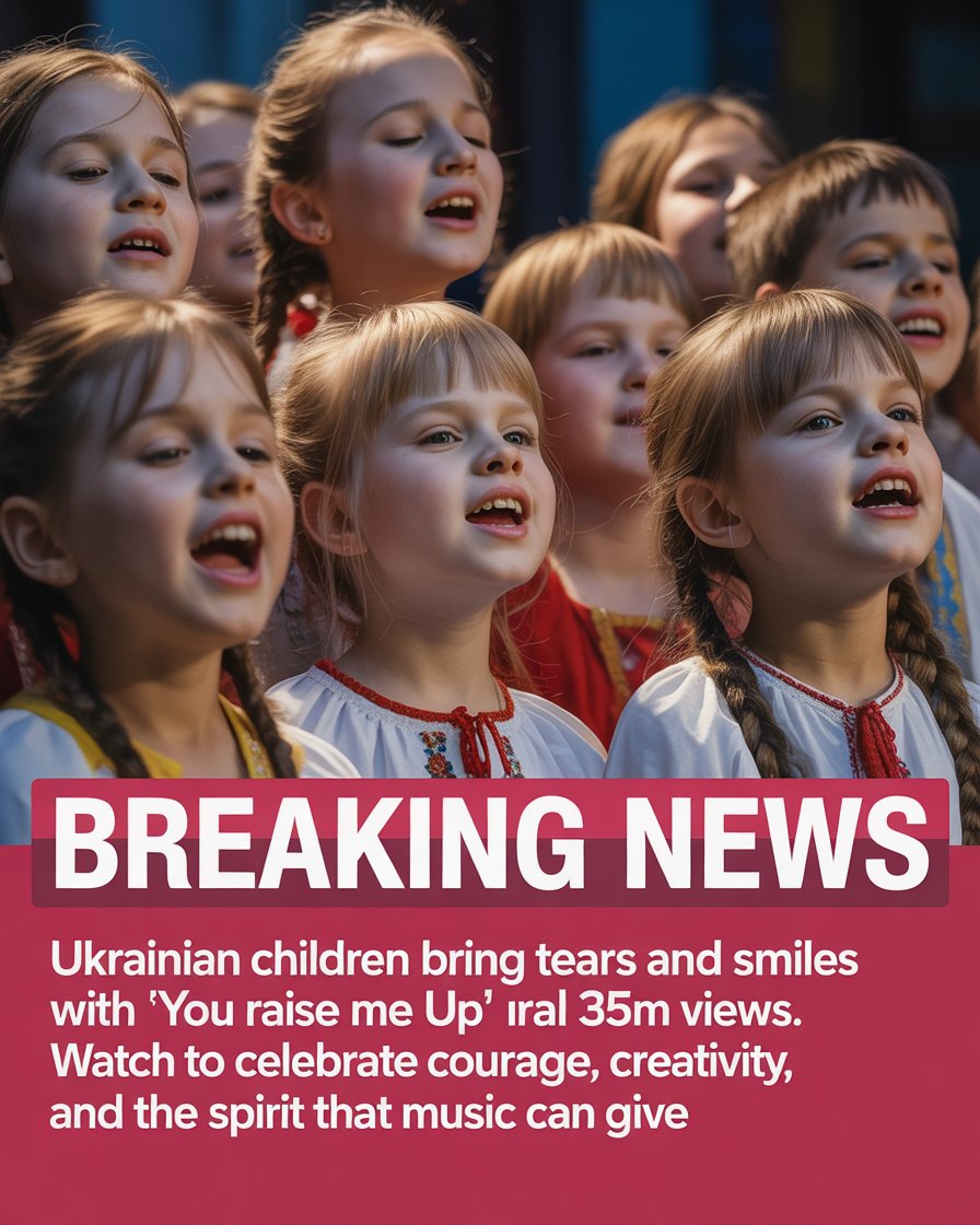 Ukrainian children bring tears and smiles with “You Raise Me Up”, viral at 35M views.
