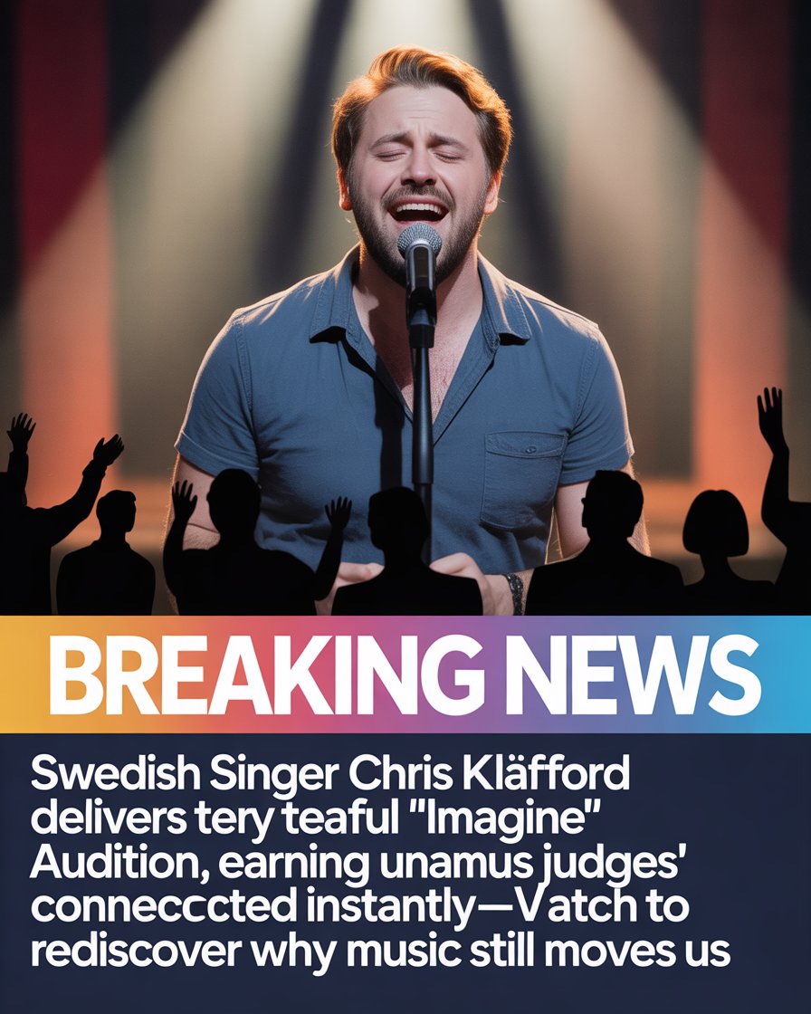 Swedish singer Chris Kläfford delivers a tearful “Imagine” audition